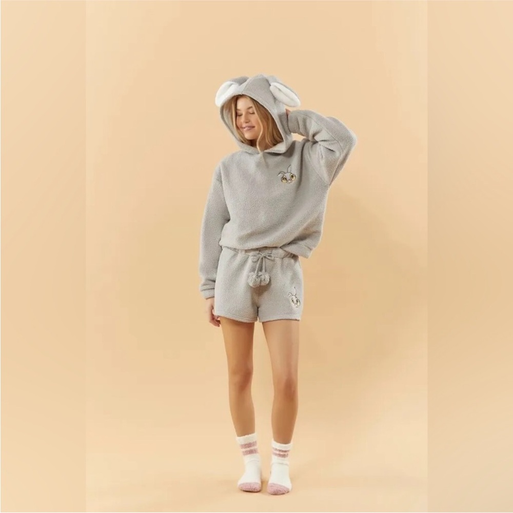 Forever 21 Disney Bunny Sherpa Hoodie and Shorts Sleep Set